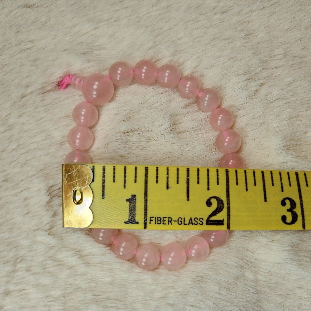 Pink Rutilated Quartz Stretch Bracelet - Picture 8 of 8